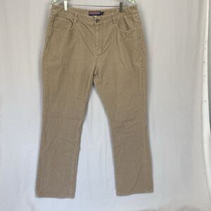 Vineyard Vines Corduroy Five Pocket Pants Mens 36x30 Beige Khaki Straight 1P0059